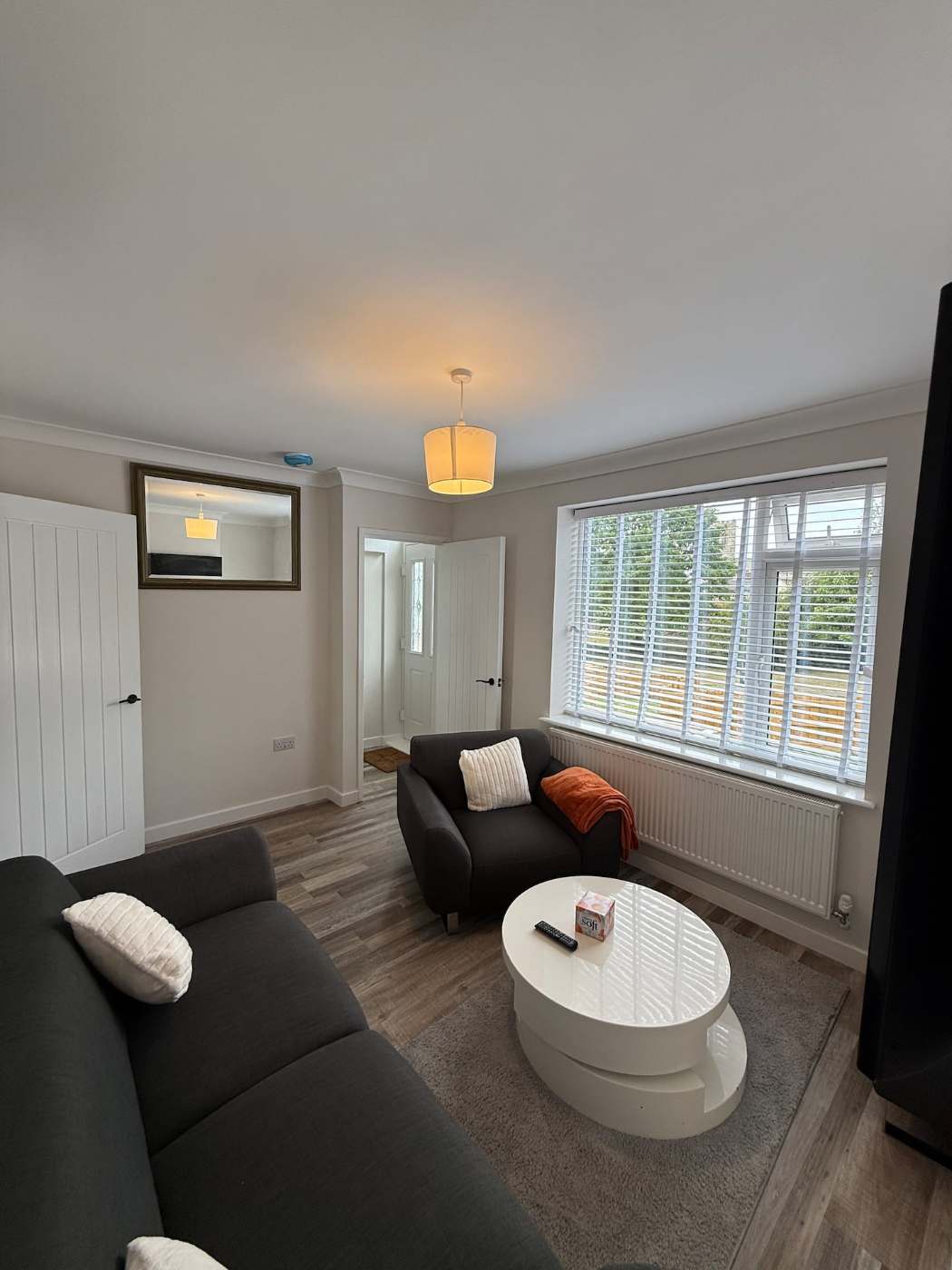 Bright lounge with sofas
